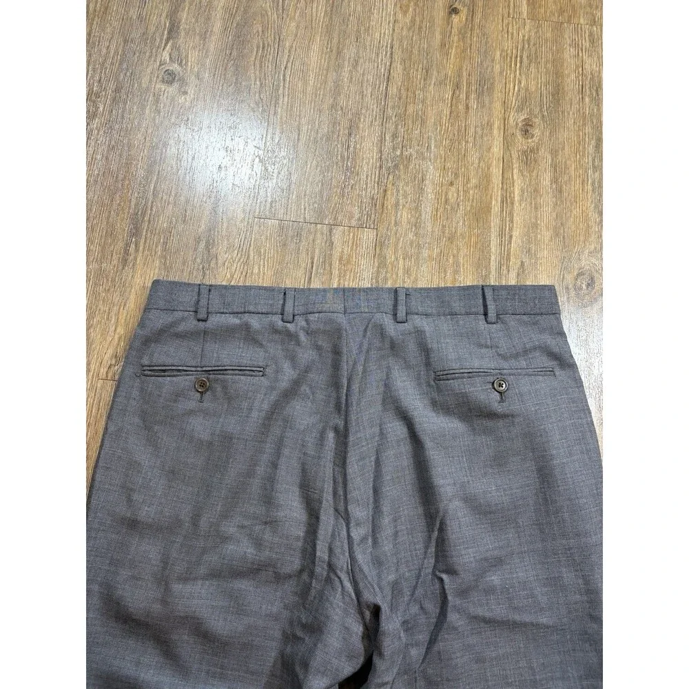 Brooks Brothers Classic Dress Pants Mens 38x33 Glen Plaid 100% Wool Flat Front